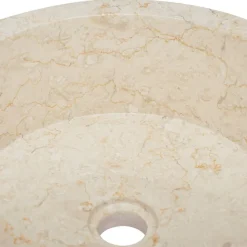 vidaXL Fontanería-Lavabo mármol Ø40x15 cm