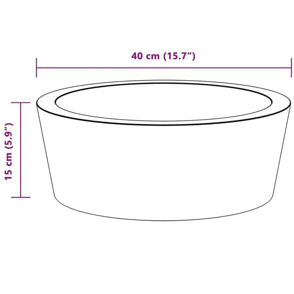 vidaXL Fontanería-Lavabo mármol Ø40x15 cm