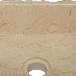 vidaXL Lavabo mármol 30x30x13 cm Crema Best