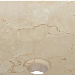 vidaXL Lavabo mármol 40x40x10 cm Crema Clearance