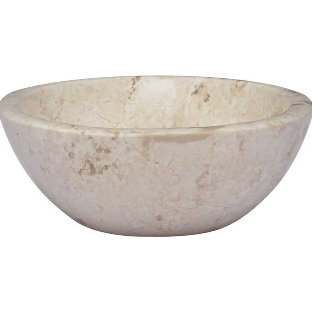 vidaXL Lavabo mármol 53x40x15 cm Crema New