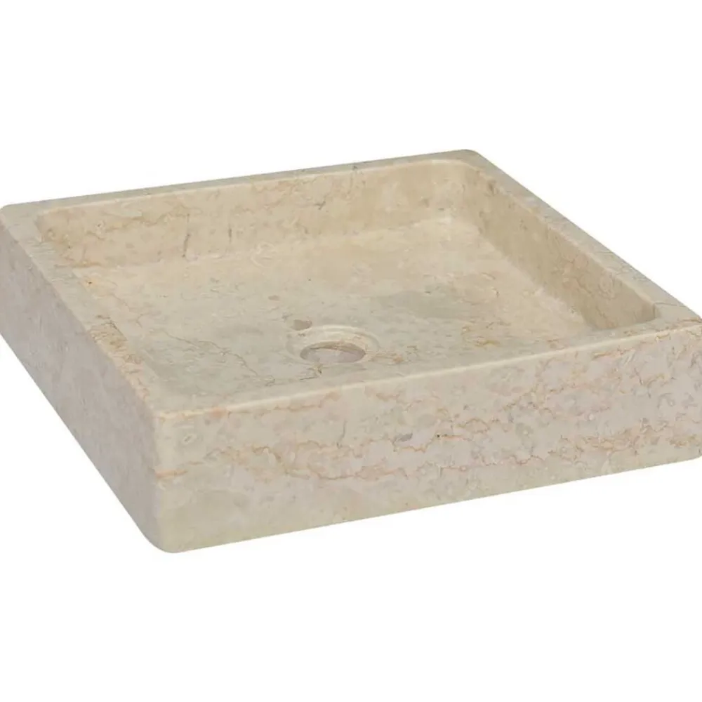 vidaXL Fontanería-Lavabo mármol 40x40x10 cm
