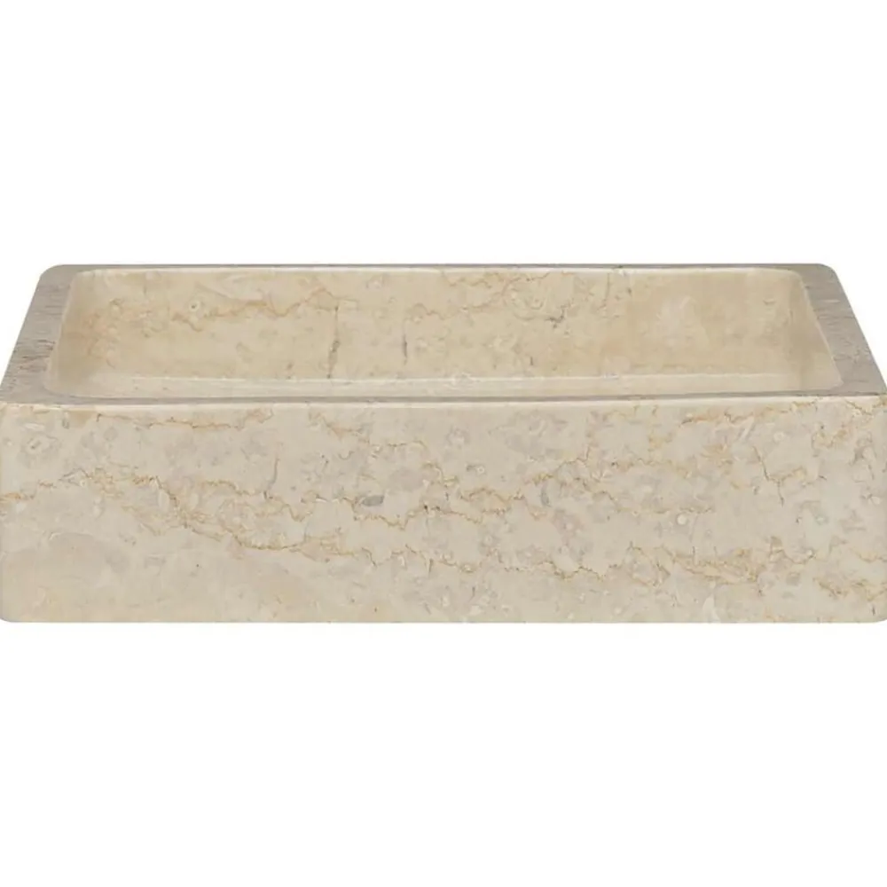 vidaXL Fontanería-Lavabo mármol 40x40x10 cm