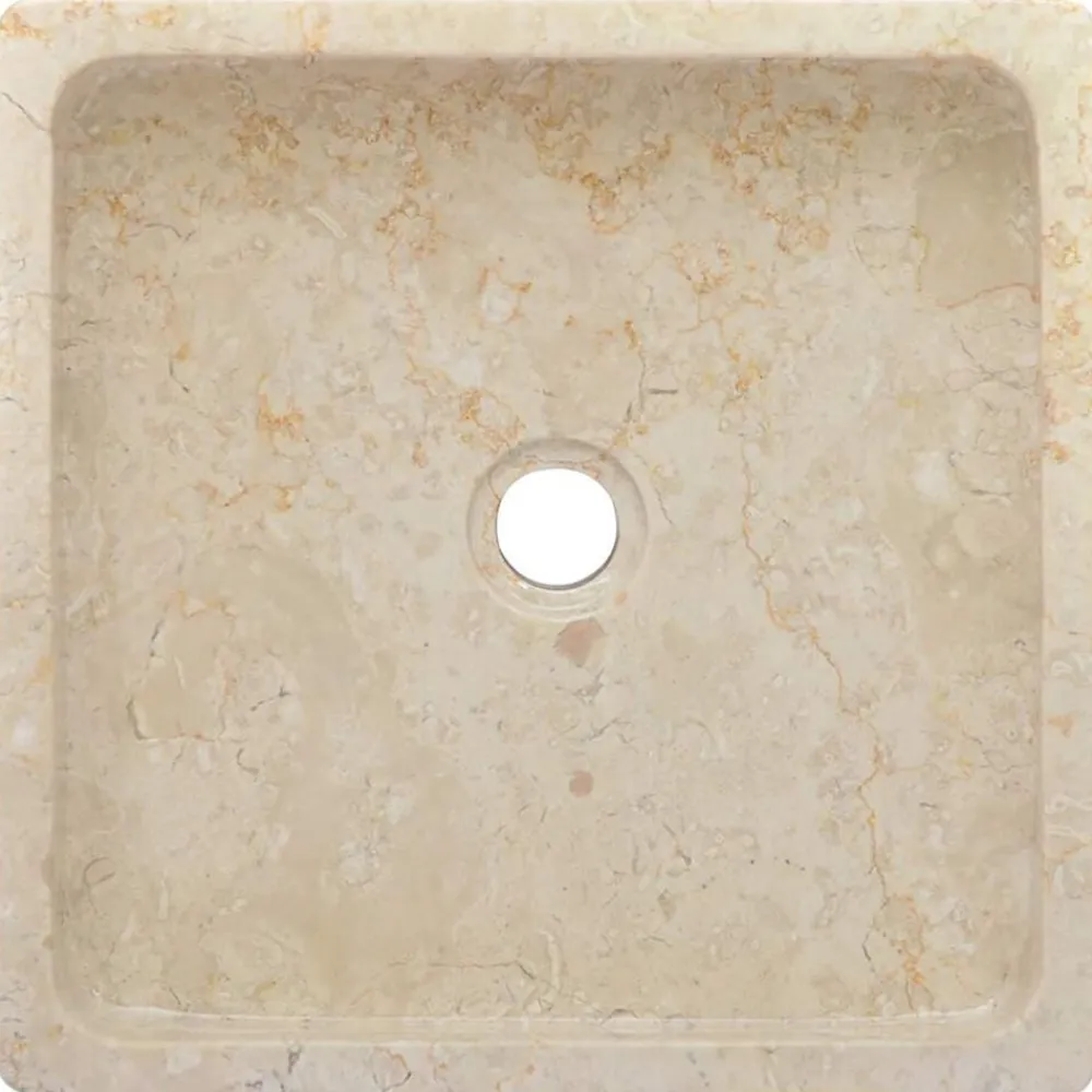 vidaXL Fontanería-Lavabo mármol 40x40x10 cm