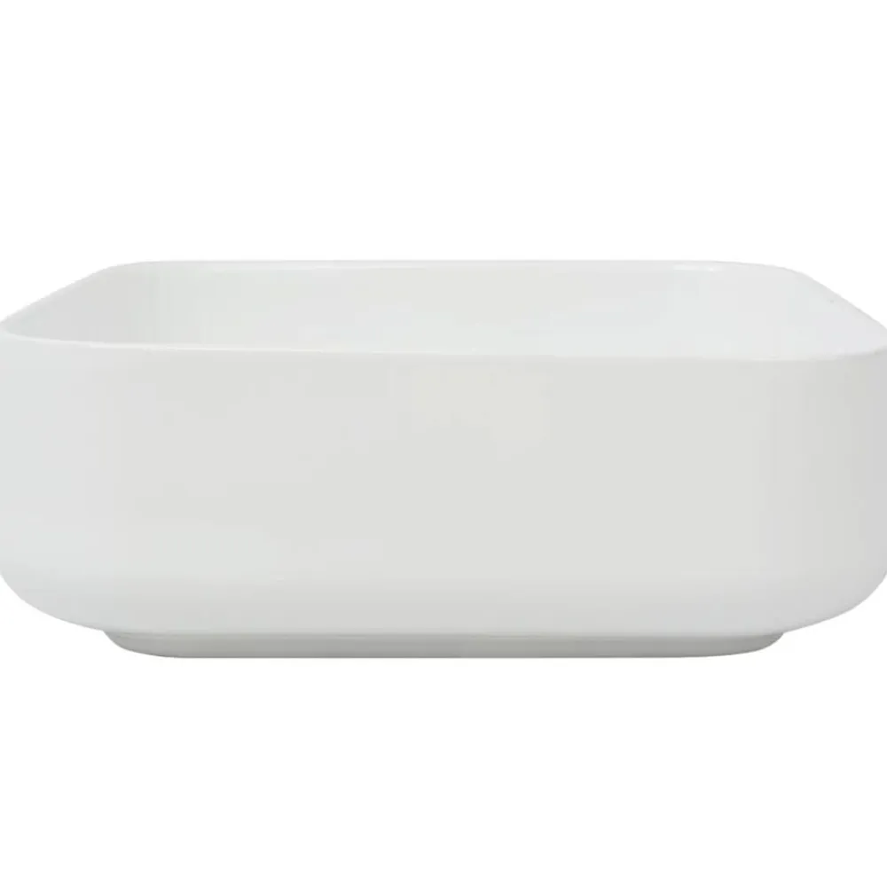 vidaXL Fontanería-Lavabo cuadrado de cerámica 39x39x13,5 cm