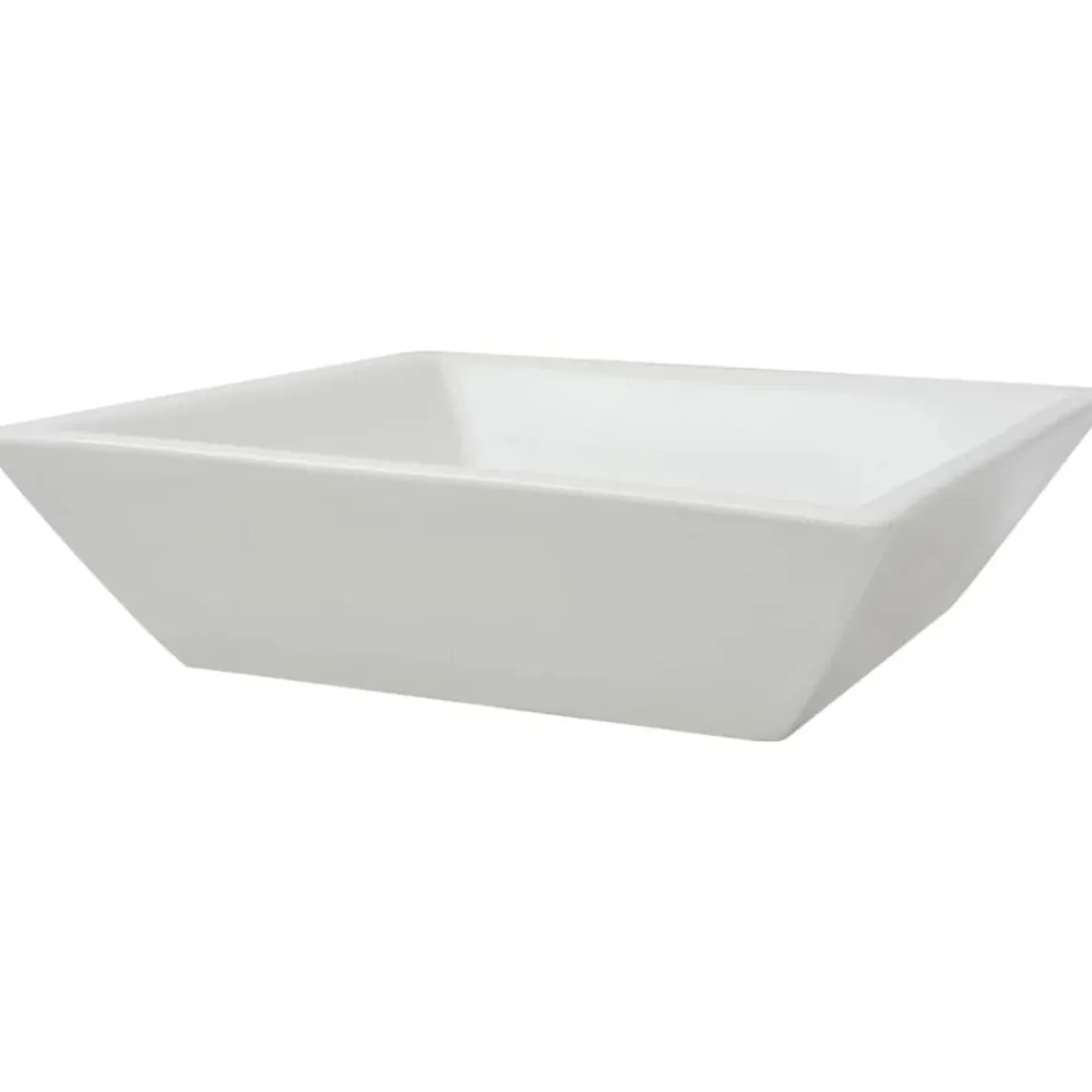 vidaXL Lavabo cuadrado de cerámica 41,5x41,5x12 cm Blanco