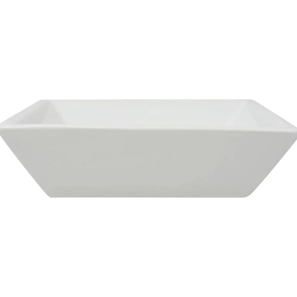 vidaXL Lavabo cuadrado de cerámica 41,5x41,5x12 cm Blanco