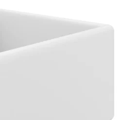 vidaXL Lavabo cuadrado rebosadero cerámica 41x41 cm blanco mate New