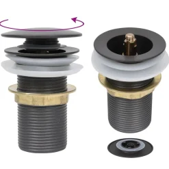 vidaXL Lavabo de baño con grifo y desagüe de empuje vidrio templado Clearance