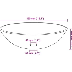 vidaXL Lavabo de baño con grifo y desagüe de empuje vidrio templado Clearance