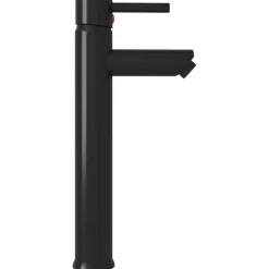 vidaXL Lavabo de baño grifo y desagüe de empuje vidrio templado negro Sale