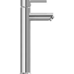vidaXL Lavabo de baño grifo y desagüe de empuje vidrio templado marrón New