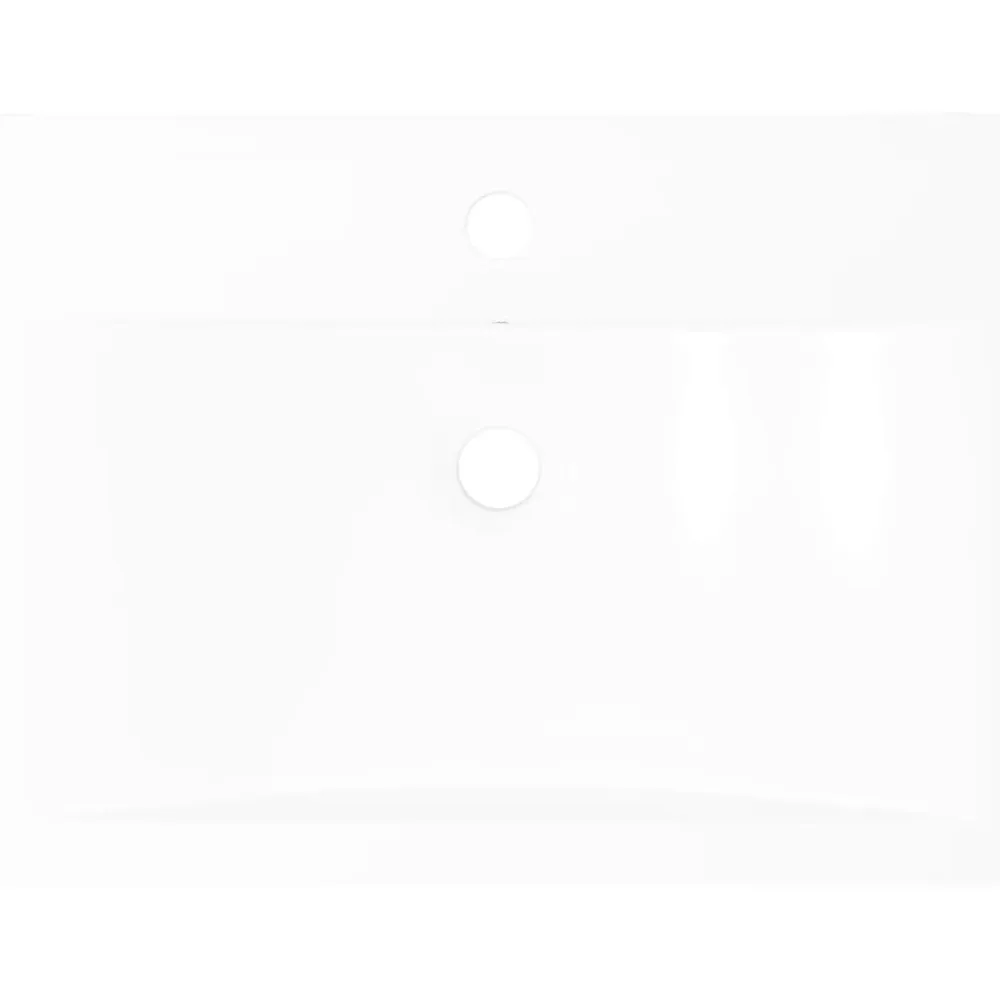 vidaXL Lavabo de cerámica rectangular con orificio de grifo 60x46 cm Blanco Online