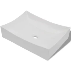 vidaXL Fontanería-Lavabo de cerámica porcelana Art con brillo