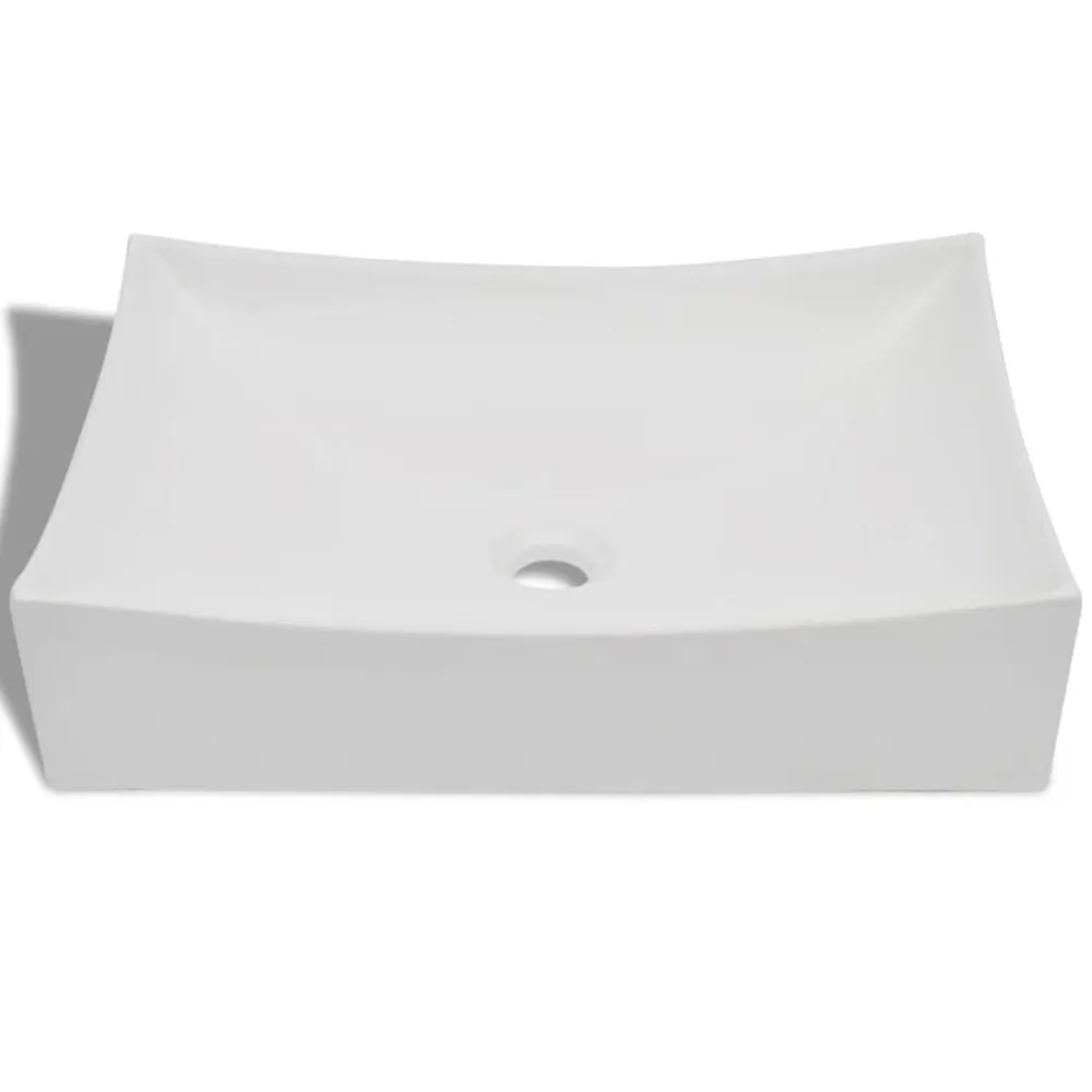 vidaXL Fontanería-Lavabo de cerámica porcelana Art con brillo