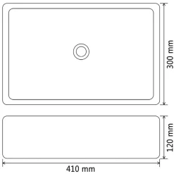 vidaXL Lavabo de cerámica 41x30x12 cm Blanco Best