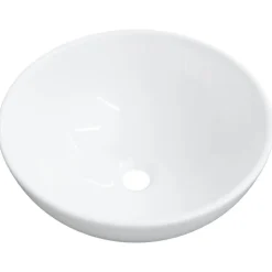 vidaXL Lavabo de cerámica 28x28x10 cm Blanco Outlet