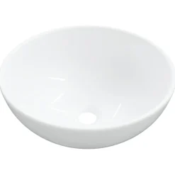 vidaXL Lavabo de cerámica 28x28x10 cm Blanco Outlet