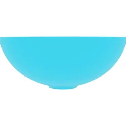 vidaXL Fontanería-Lavabo de cuarto de baño redondo cerámica
