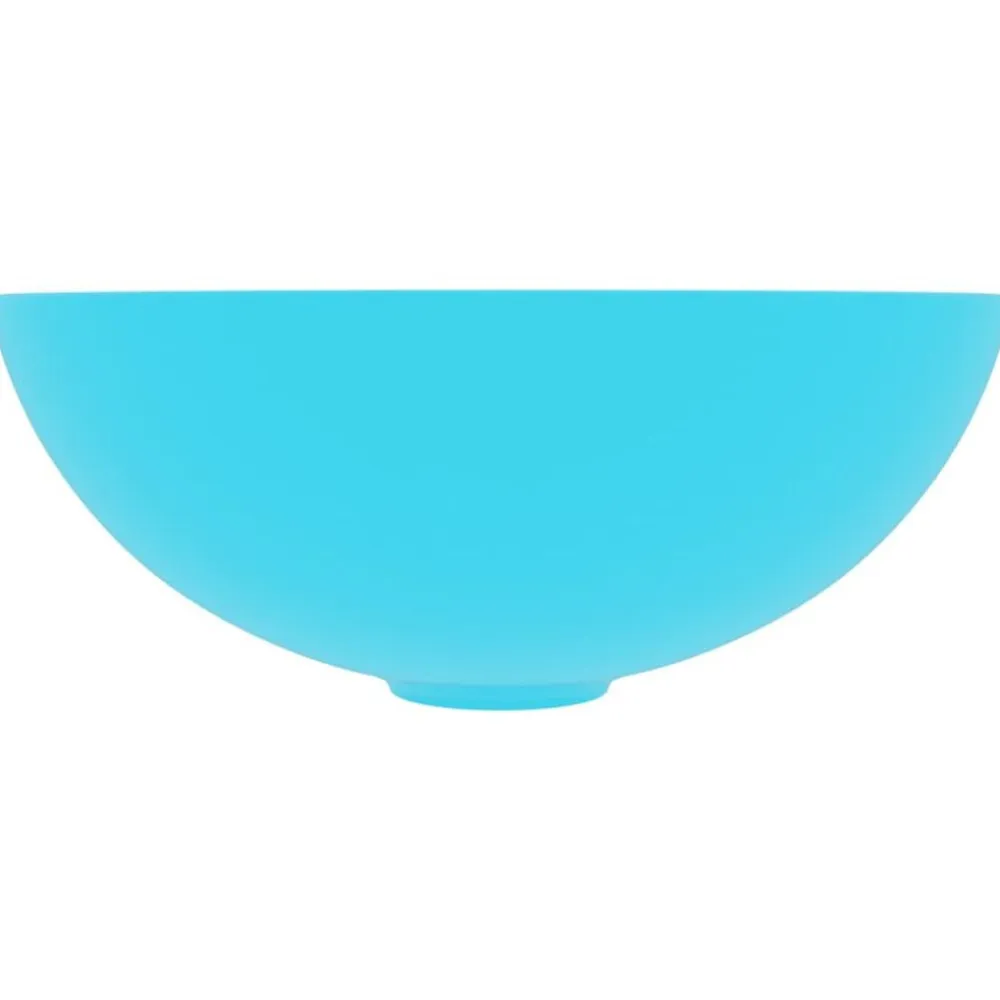 vidaXL Fontanería-Lavabo de cuarto de baño redondo cerámica