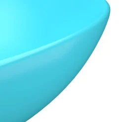vidaXL Fontanería-Lavabo de cuarto de baño redondo cerámica