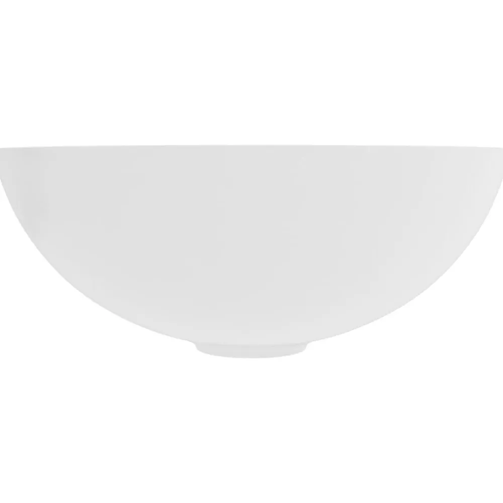vidaXL Lavabo de cuarto de baño redondo cerámica blanco mate Outlet
