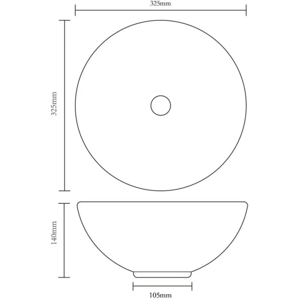 vidaXL Lavabo de cuarto de baño redondo cerámica Blanco Online