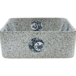 vidaXL Lavabo de encimera rectangular cerámica 46x35,5x13cm Multicolor Online