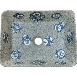vidaXL Lavabo de encimera rectangular cerámica 46x35,5x13cm Multicolor Online