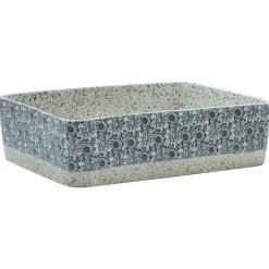 vidaXL Lavabo de encimera rectangular cerámica gris azul 46x35,5x13 cm Gris y azul Sale