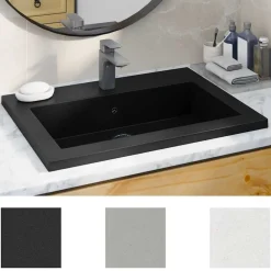 vidaXL Fontanería-Lavabo de granito 600x450x120 mm