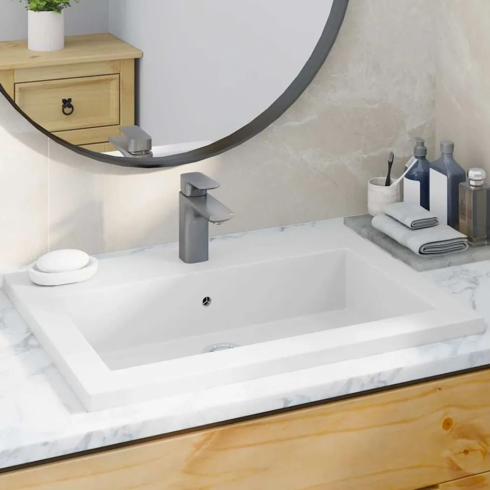 vidaXL Fontanería-Lavabo de granito 600x450x120 mm