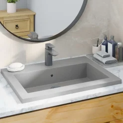 vidaXL Fontanería-Lavabo de granito 600x450x120 mm