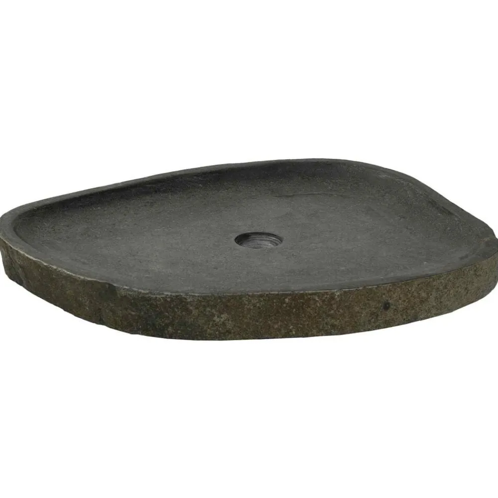vidaXL Lavabo de lavado Gris 65 x 50 x 6 cm Piedra de río