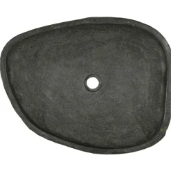 vidaXL Lavabo de lavado Gris 65 x 50 x 6 cm Piedra de río