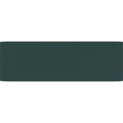 vidaXL Lavabo de lujo cerámica 41x30x12 cm verde oscuro mate Clearance