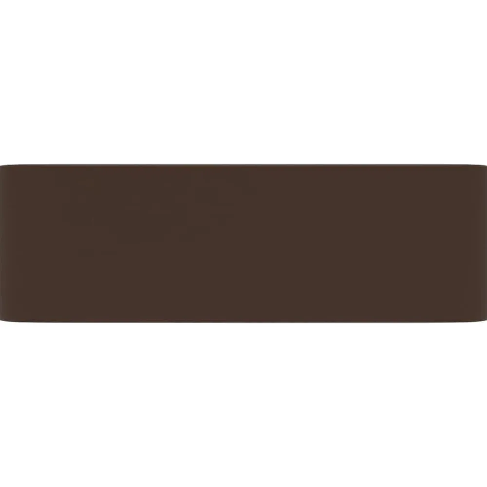 vidaXL Lavabo de lujo cerámica marrón oscuro mate 41x30x12 cm marrón oscuro mate New