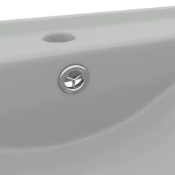 vidaXL Lavabo de lujo con grifo cerámica 60x46 cm gris claro gris claro mate Hot