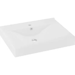 vidaXL Fontanería-Lavabo de lujo con grifo cerámica 60x46 cm