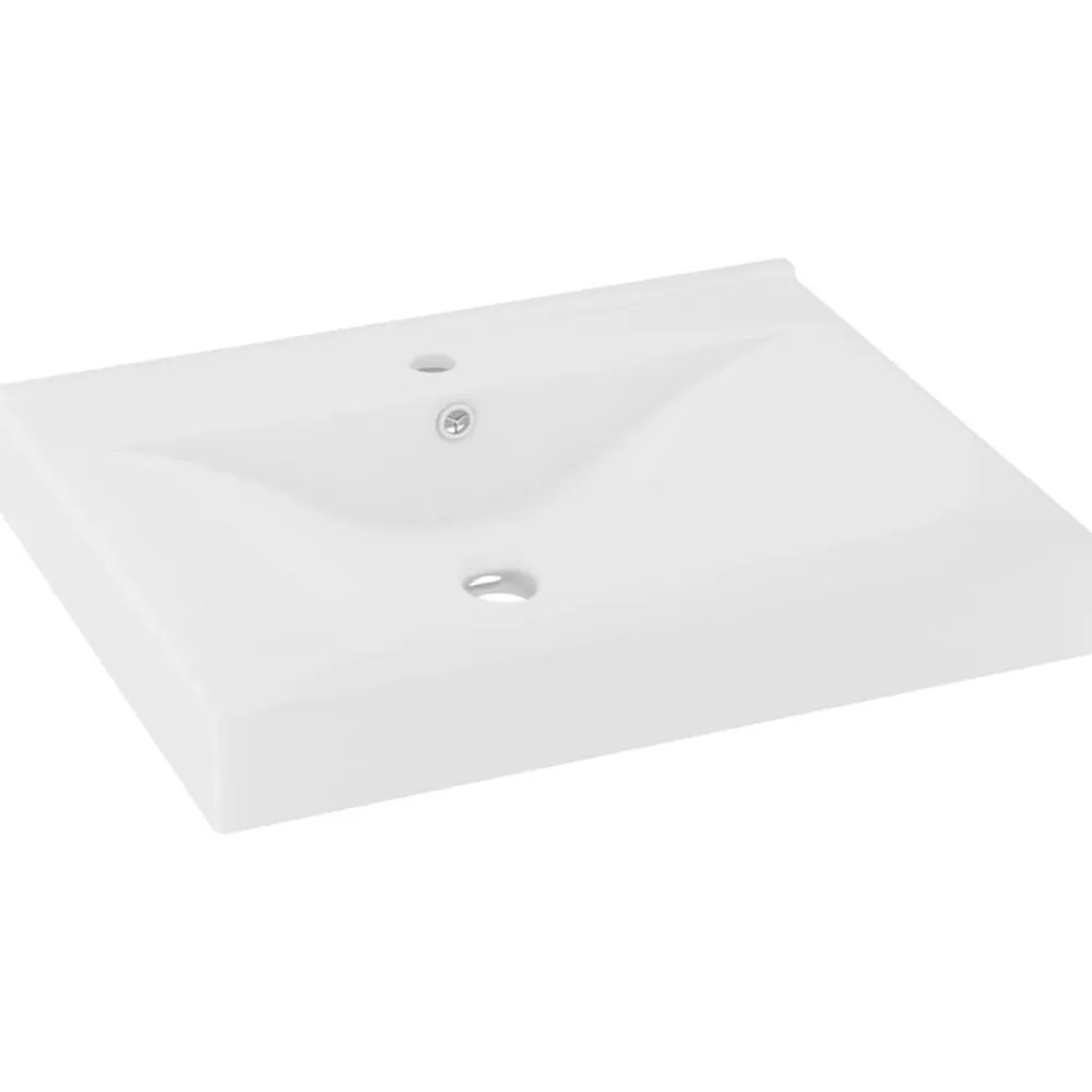 vidaXL Fontanería-Lavabo de lujo con grifo cerámica 60x46 cm