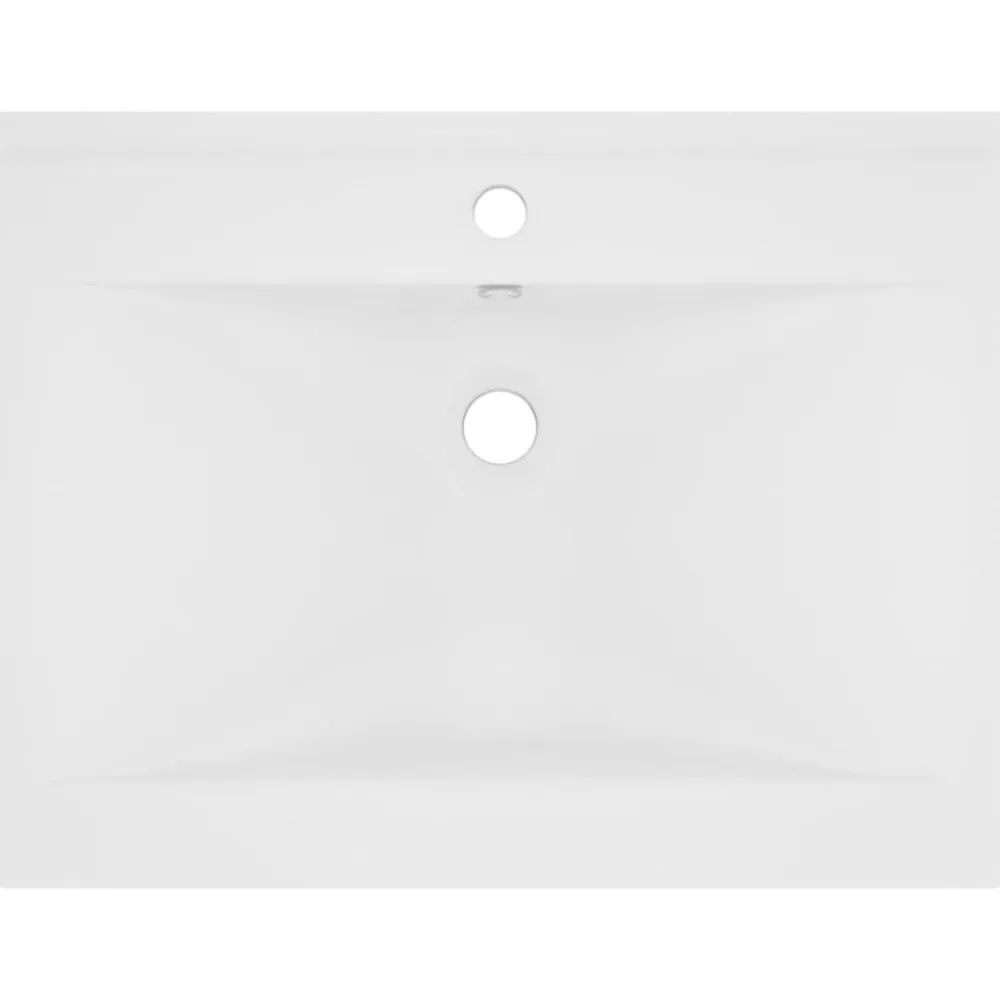 vidaXL Fontanería-Lavabo de lujo con grifo cerámica 60x46 cm