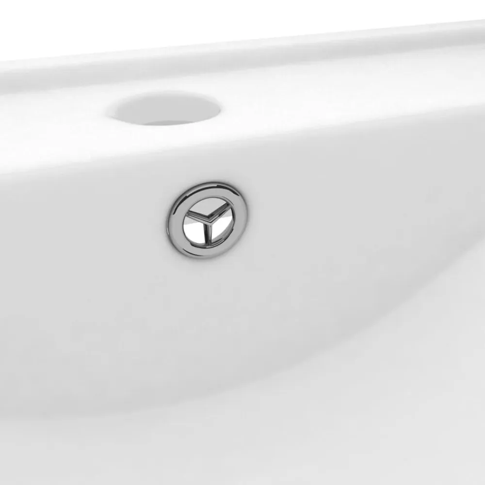 vidaXL Fontanería-Lavabo de lujo con grifo cerámica 60x46 cm