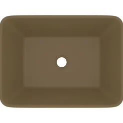 vidaXL Lavabo de lujo de cerámica 41x30x12 cm crema mate Sale