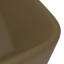 vidaXL Lavabo de lujo de cerámica 41x30x12 cm crema mate Sale