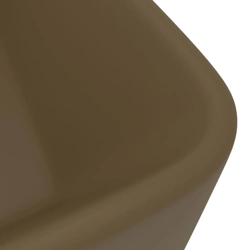 vidaXL Lavabo de lujo de cerámica 41x30x12 cm crema mate Sale