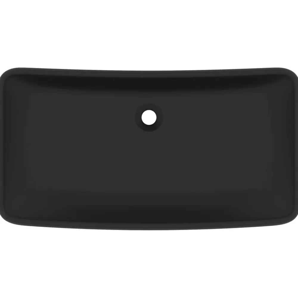 vidaXL Fontanería-Lavabo de lujo de cerámica rectangular 71x38 cm