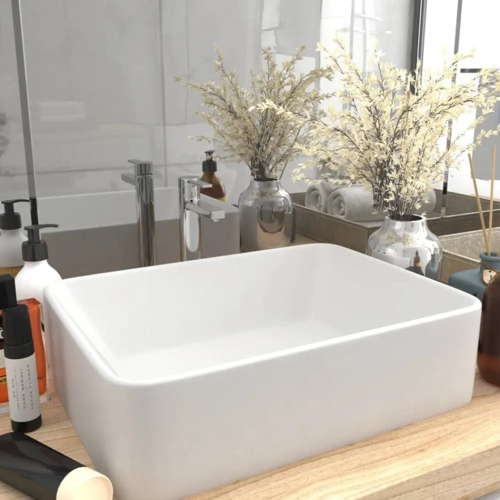 vidaXL Fontanería-Lavabo de lujo de cerámica 41x30x12 cm