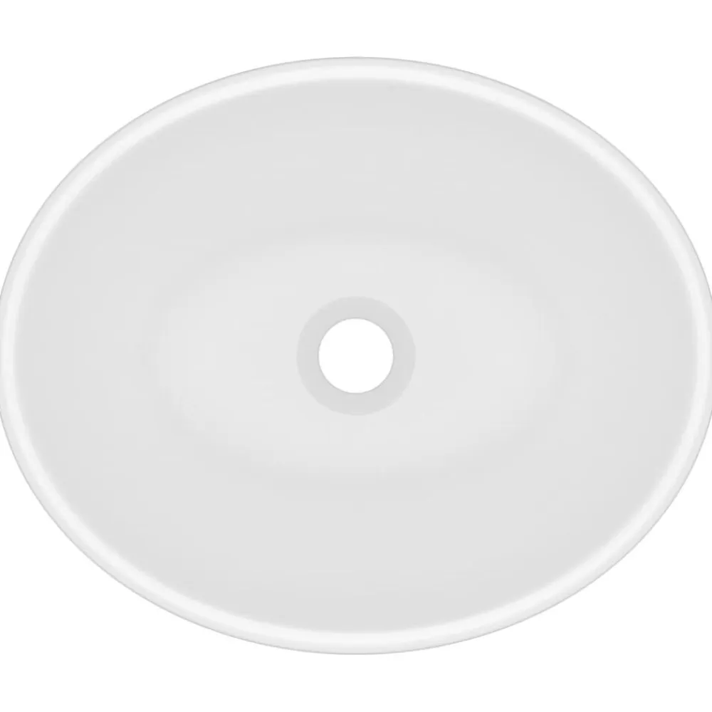 vidaXL Fontanería-Lavabo de lujo ovalado cerámica 40x33 cm