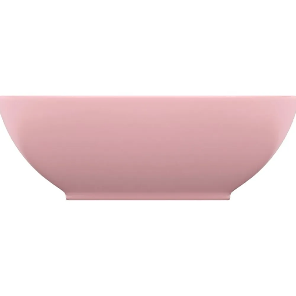 vidaXL Lavabo de lujo ovalado cerámica 40x33 cm rosa mate Sale