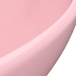 vidaXL Lavabo de lujo ovalado cerámica 40x33 cm rosa mate Sale